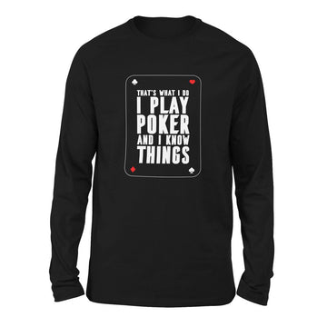 Play Poker Men/Unisex Drop Shoulder Sweatshirt in Black color